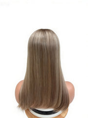 Pelucas Isabella de 8x8 con base de seda, tramadas, con cuero cabelludo realista y línea de cabello natural, de 14 a 20 pulgadas