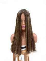 Cecilia - Base de seda de 8 x 8 pulgadas, trama posterior, cuero cabelludo realista y línea de cabello natural, 14-20 pulgadas