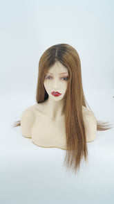 Vera Full Lace Silk Top Base Medical Silicone Wigs Realistic Scalp and Natural Hairline 12-24“
