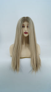 Stella Full Lace Silk Top Base Medical Silicone Wigs Realistic Scalp and Natural Hairline 12-24"