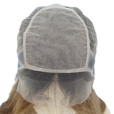 Two Shades Mix or One Light Shade Custom Full Lace Silk Top Base Medical Silicone Wigs Realistic Scalp and Natural Hairline 12-24"