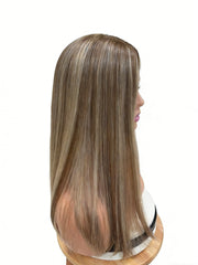 Pelucas Isabella de 8x8 con base de seda, tramadas, con cuero cabelludo realista y línea de cabello natural, de 14 a 20 pulgadas