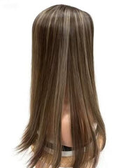 Cecilia - Base de seda de 8 x 8 pulgadas, trama posterior, cuero cabelludo realista y línea de cabello natural, 14-20 pulgadas