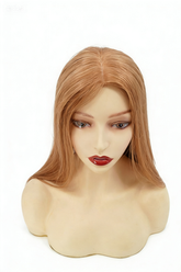 Anna Full Lace Silk Top Base Medical Silicone Wigs Realistic Scalp and Natural Hairline 12-24"