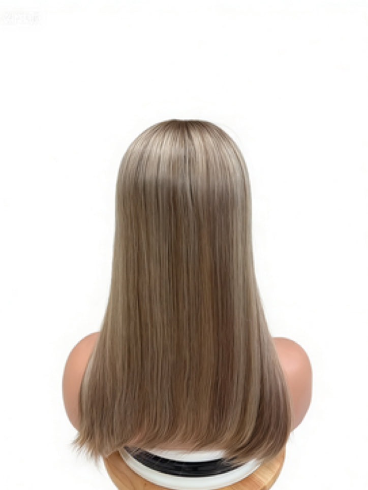 Pelucas Isabella de 8x8 con base de seda, tramadas, con cuero cabelludo realista y línea de cabello natural, de 14 a 20 pulgadas 