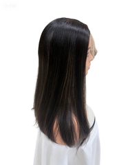 Pelucas Valentina de encaje completo con base de encaje suizo, trama posterior, línea de cabello natural, 14-22 pulgadas 
