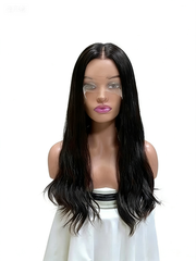 Nora Wavy Swiss Lace Top Wefted Back Wigs Natural Hairline 12-24“