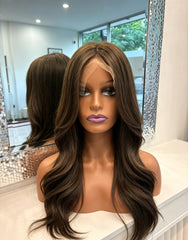 Custom Made Swiss Lace Top Wefted Back Wigs