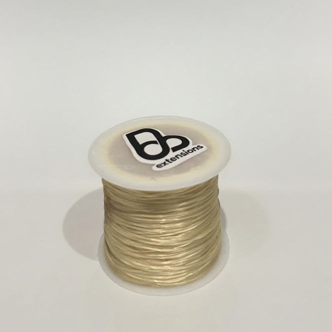 0.6mm Extra Strong Non-Fading High Quality Crystal Line Machine Tying Individual Hair Extensions Elastics Stretchy String Cord 60m Per Roll : Durable for Pros Stylists & DIY Hair Extensions